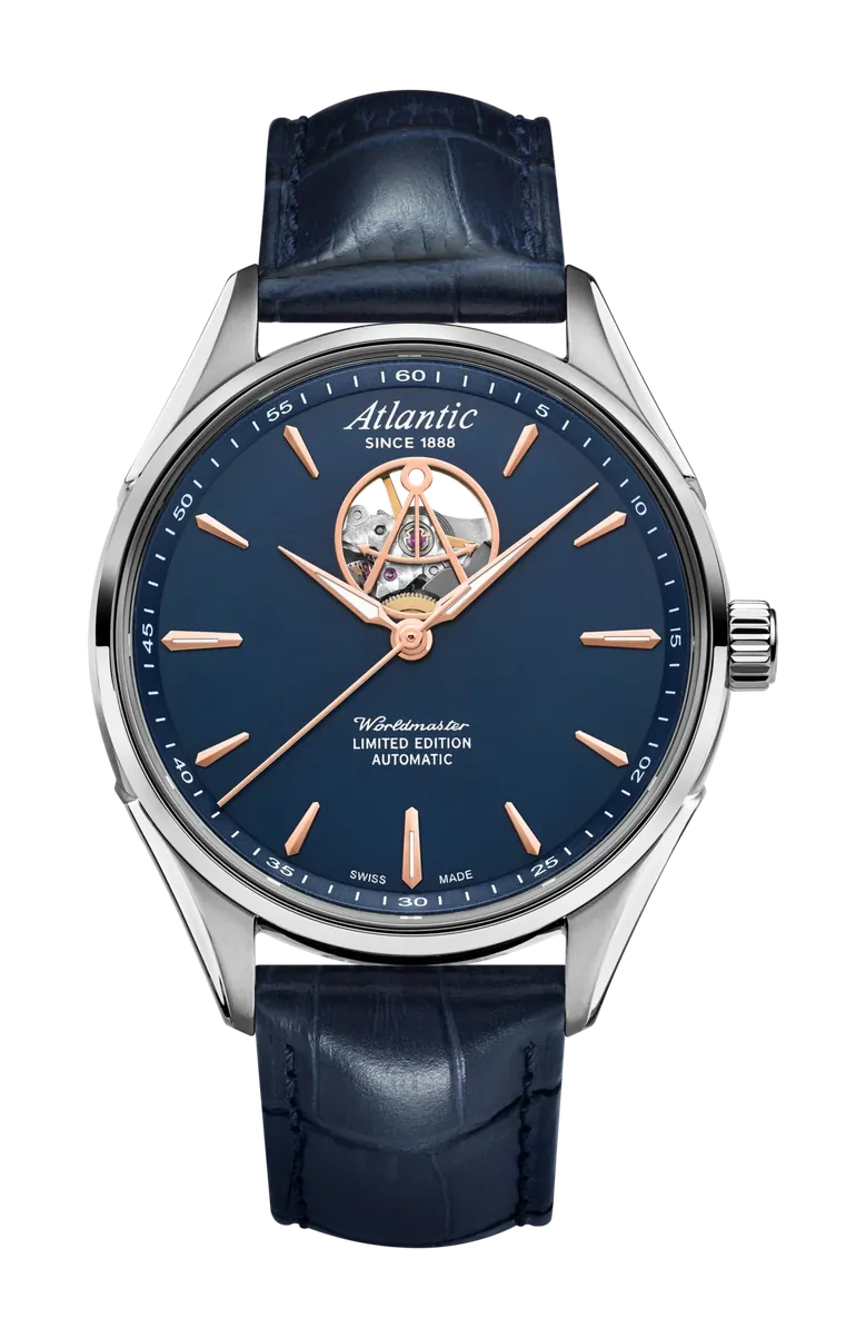 Worldmaster Open Heart Limited Edition | Blue with Rose Gold Accents