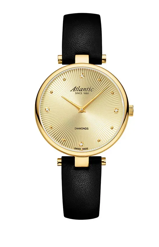 Elegance Royal Diamonds Pattern Edition | Yellow Gold PVD/Leather