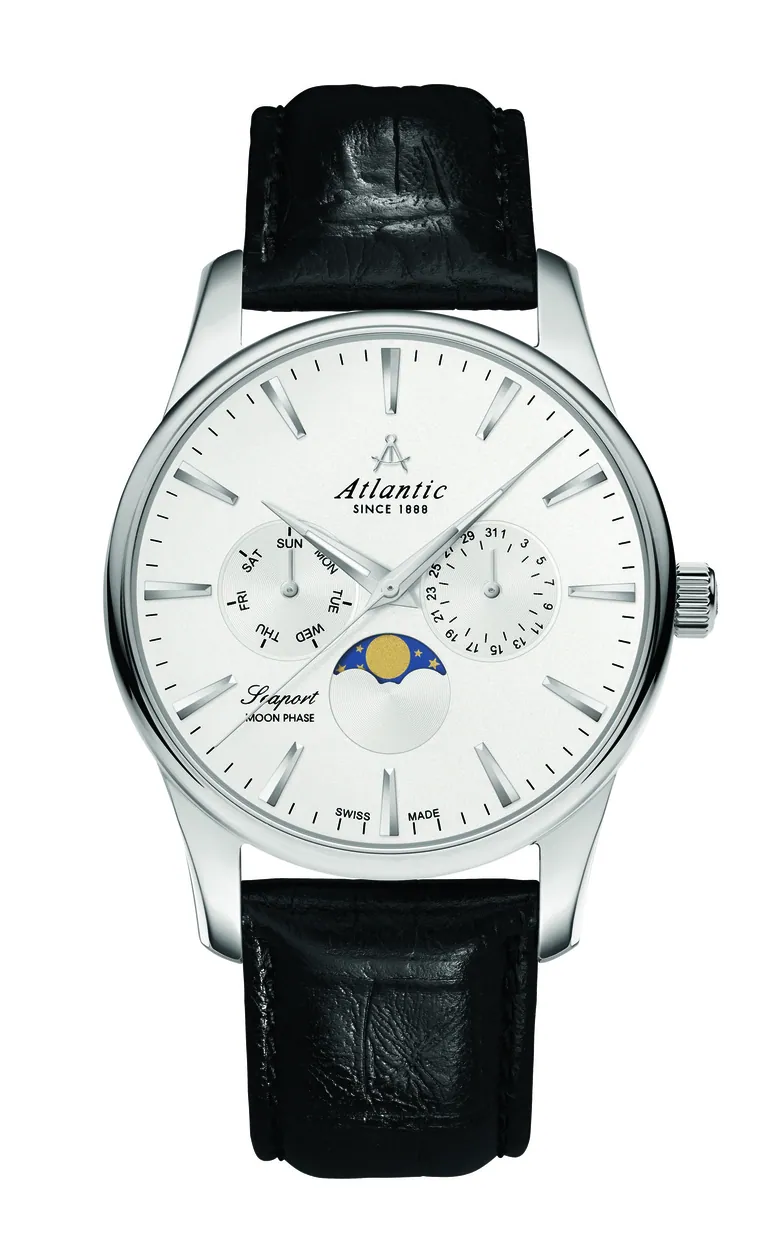 Seaport Moonphase Silver & Black