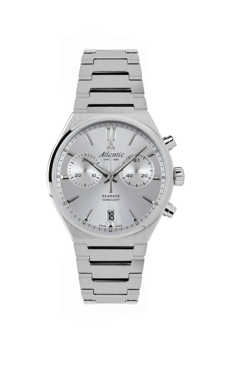 Seawave Chrono | Silver Dial on Metal Bracelet