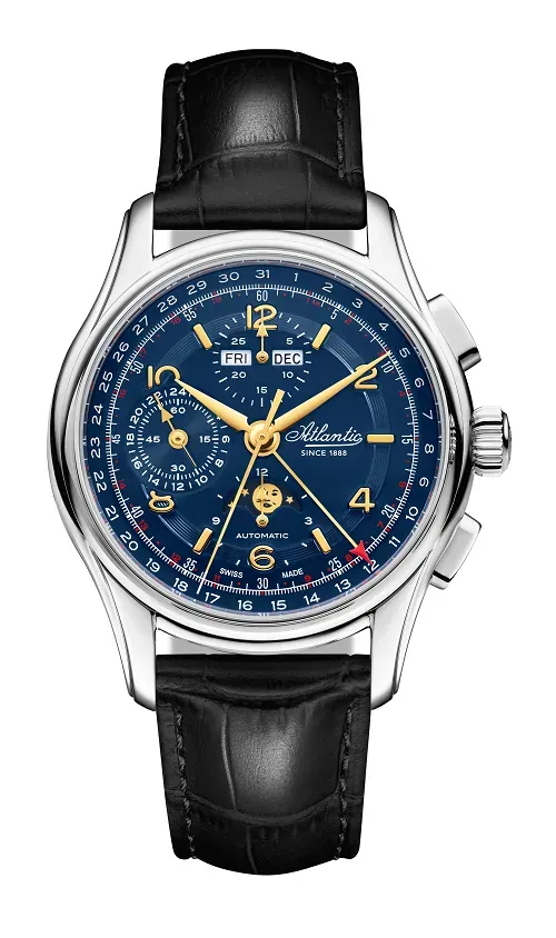 Worldmaster Automatic Moonphase Chronograph Blue Steel | Limited Edition with Golden Movement