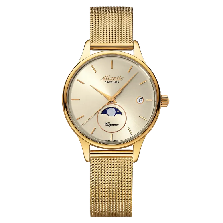 Elegance Moonphase | Champagne Yellow Gold PVD
