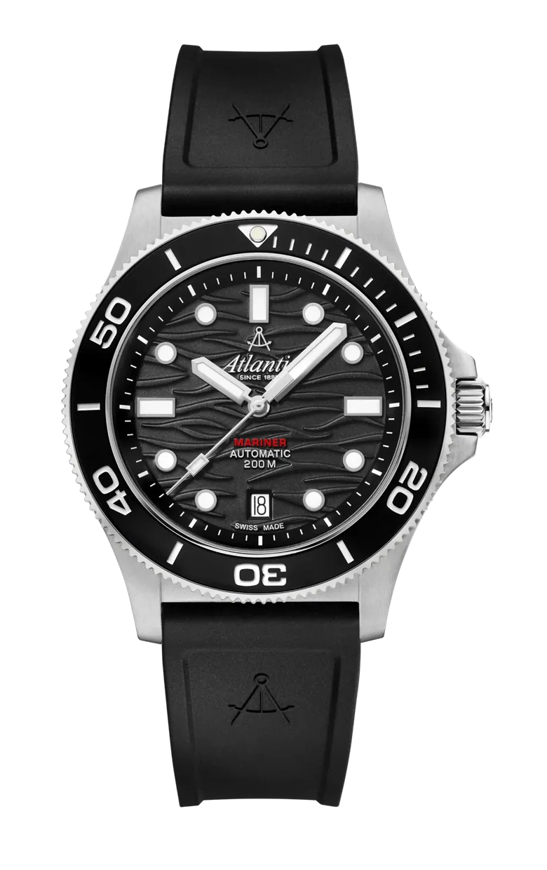 Atlantic Mariner Wave Automatic | Black Dial on PU Strap
