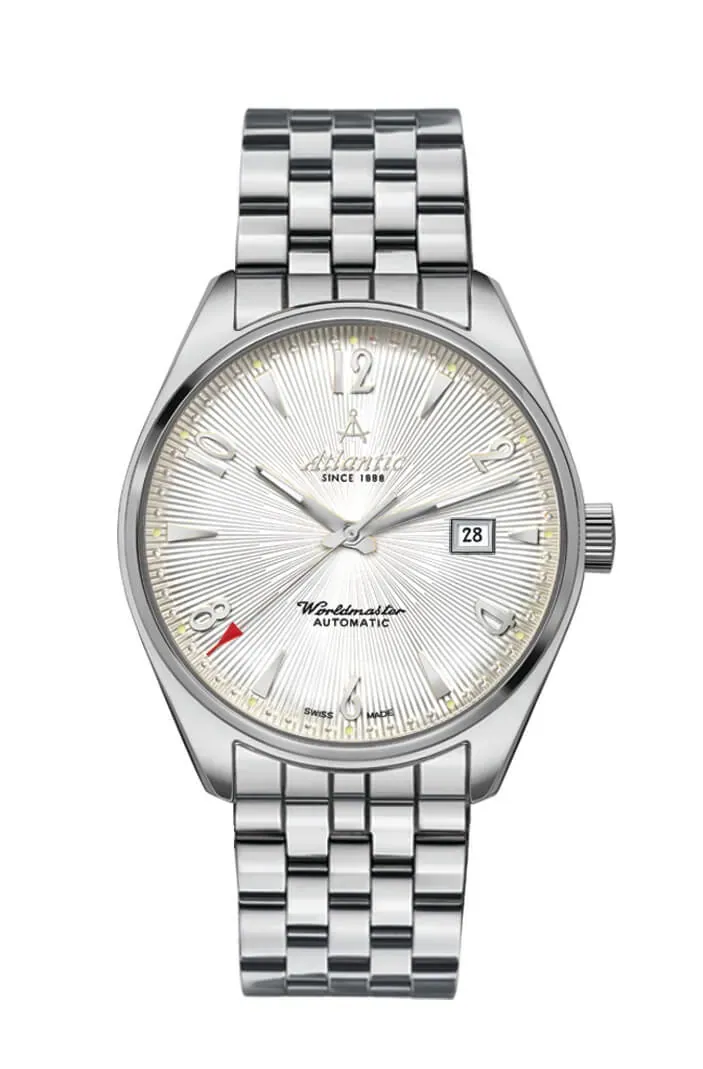 Worldmaster Art Deco Automatic Steel Silver Dial
