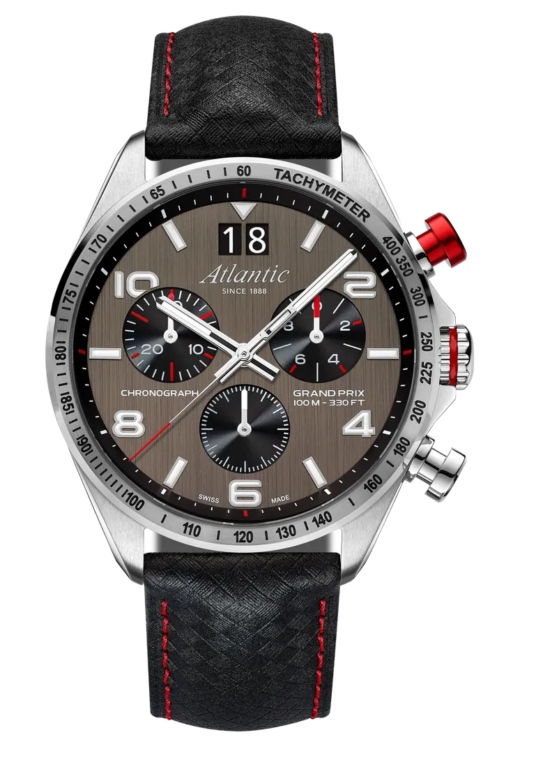 Grand Prix Quartz Chronograph | Anthracite Dial Carbon Leather