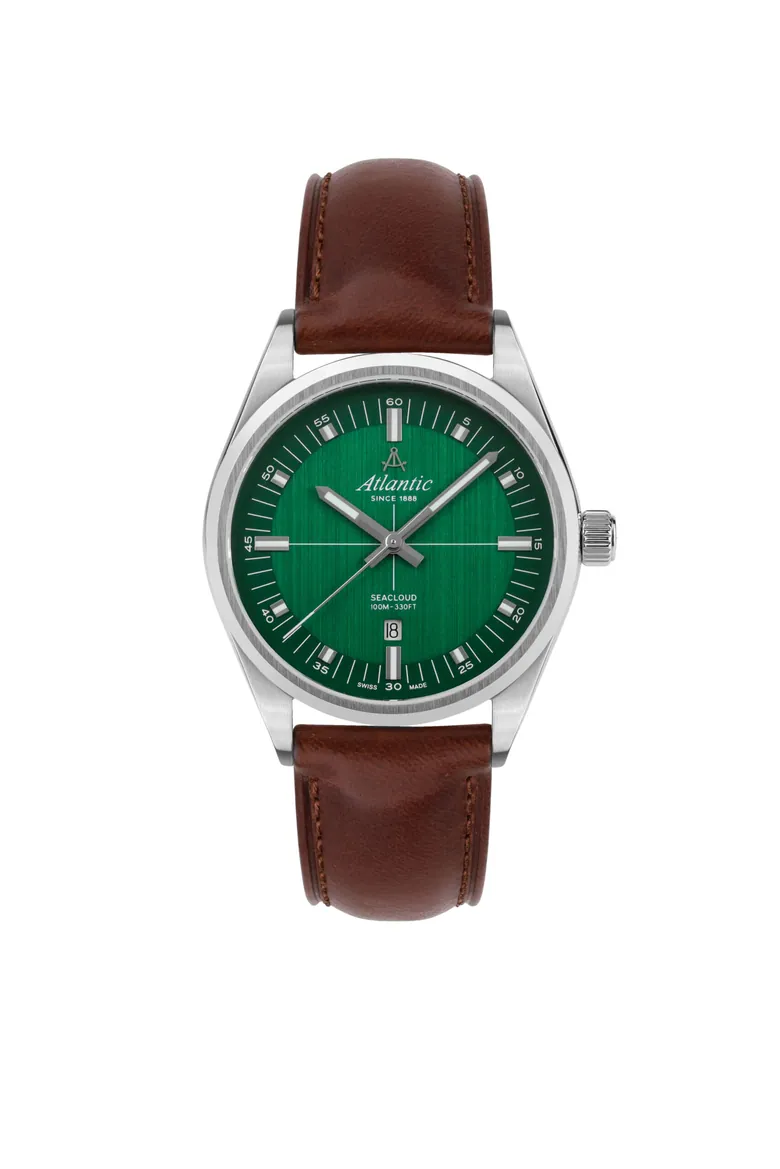 Seacloud | Green Dial on Leather Strap