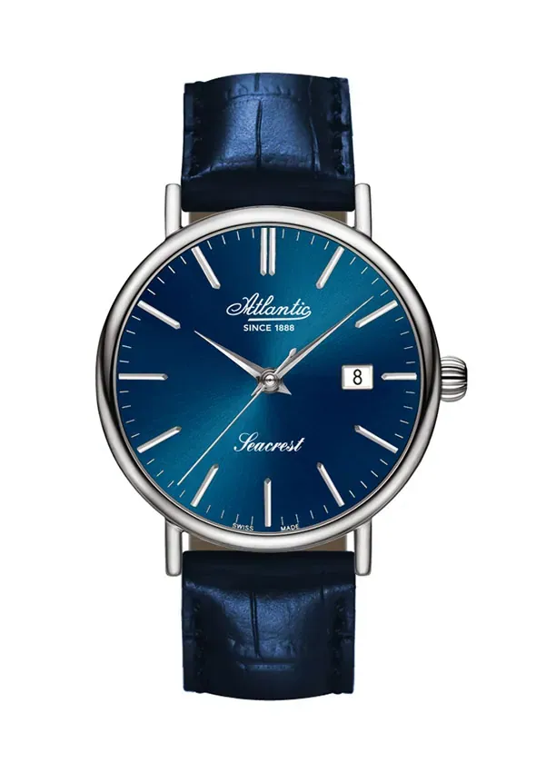 Seacrest Blue Steel with Leather Strap
