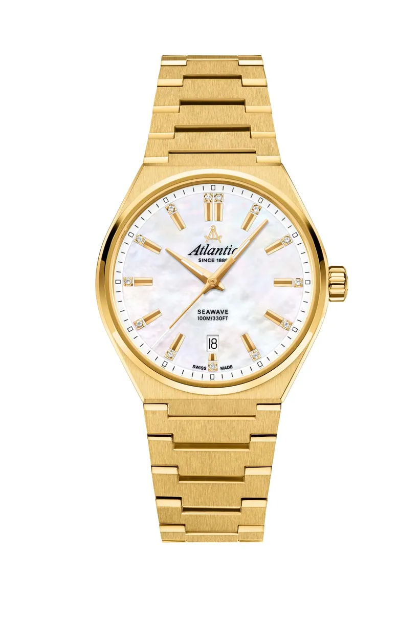 Seawave 35mm | Yellow Gold PVD with Mother of Pearl Dial