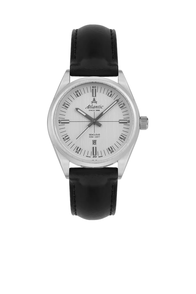 Seacloud | Silver Dial on Leather Strap
