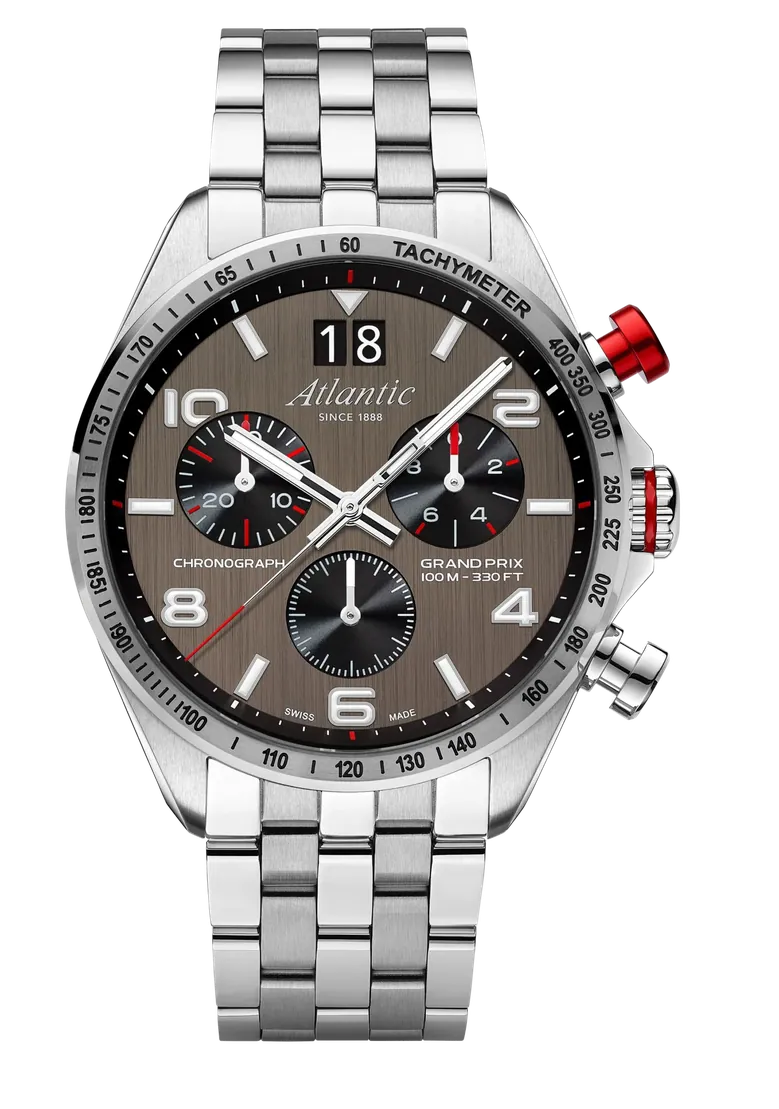 Grand Prix Quartz Chronograph | Anthracite Dial Steel Bracelet