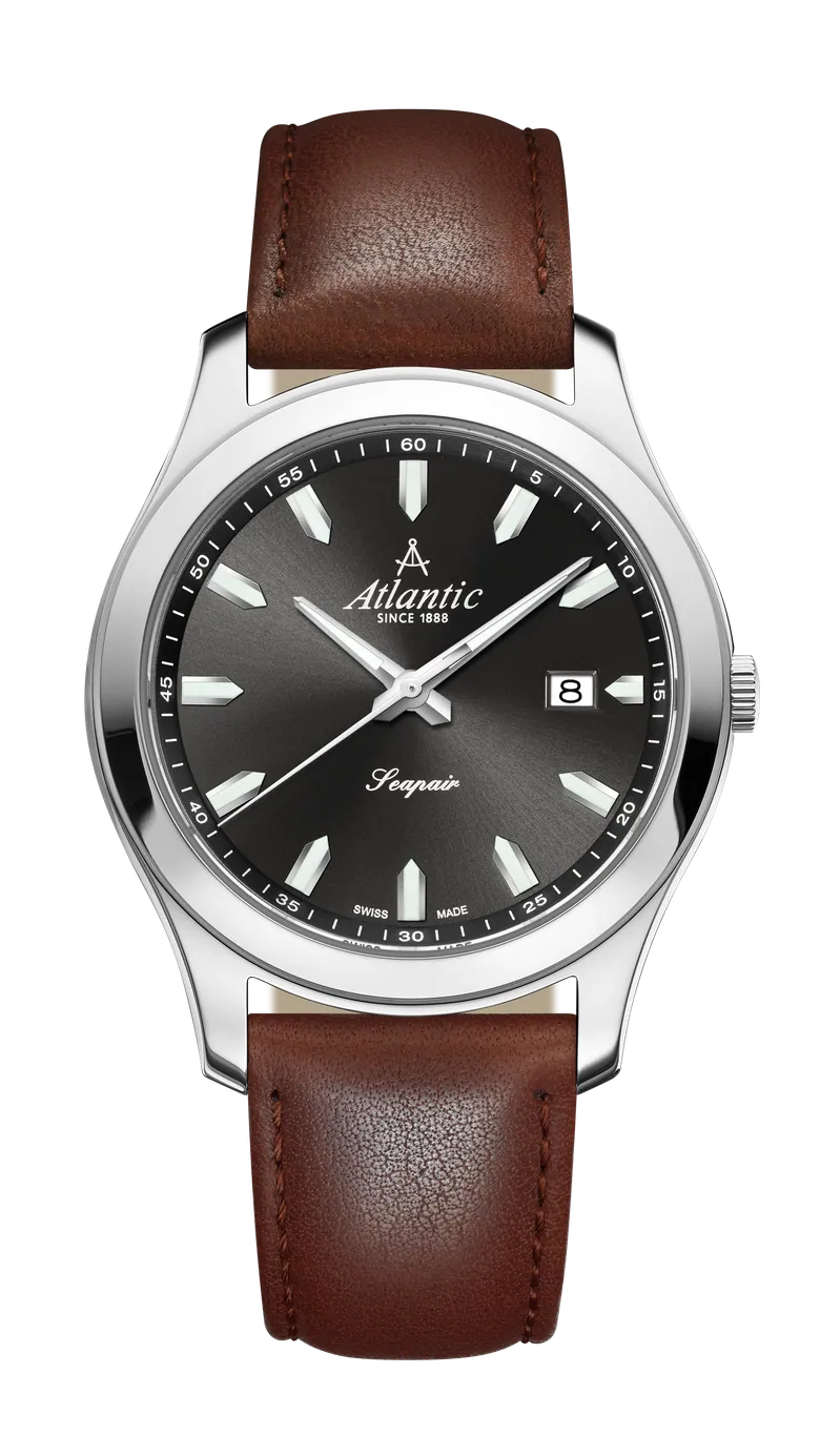Seapair Gents Quartz | Midnight Black Stainless Steel Leather