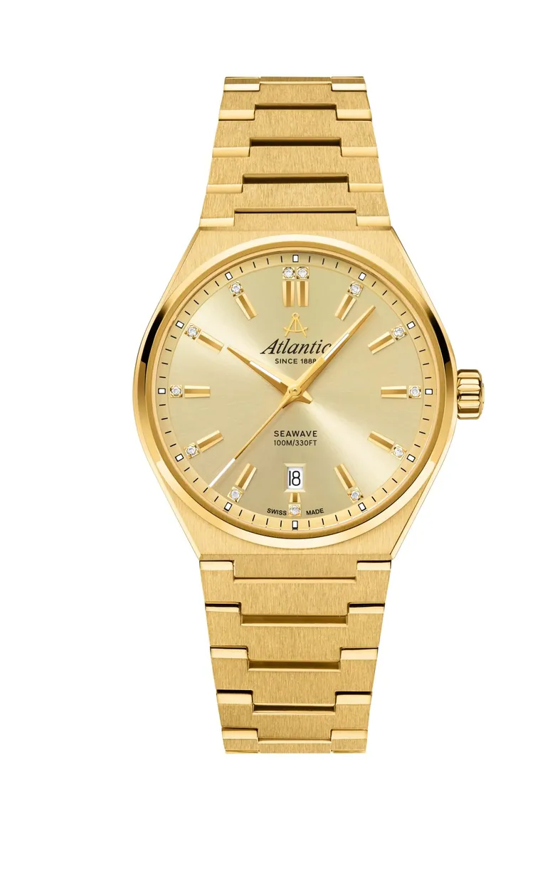 Seawave 35mm | Yellow Gold PVD with Golden Dial