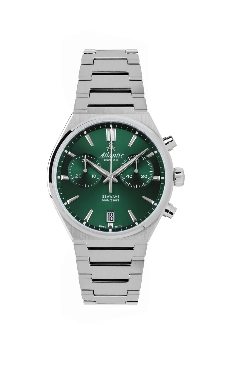 Seawave Chrono | Green Dial on Metal Bracelet