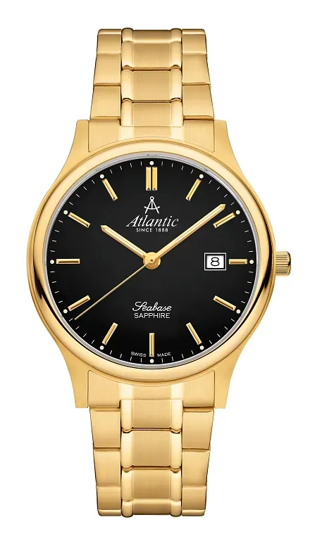 Seabase Gents Black Dial PVD