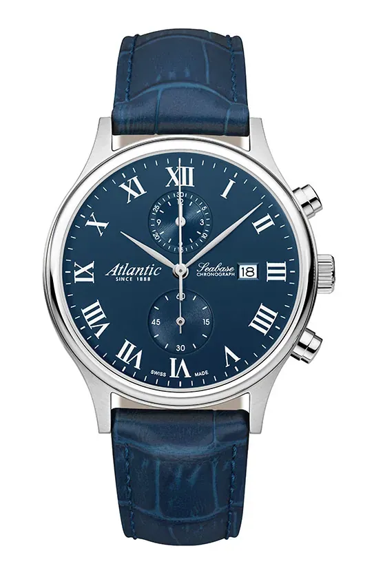 Seabase Chronograph NM | Leather/Blue Roman