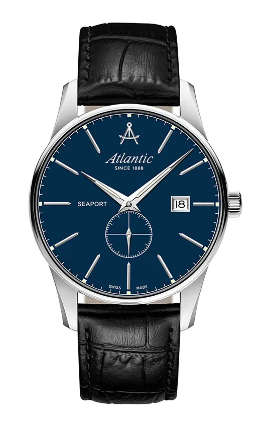 Seaport Small Second | Blue Dial on Leather Strap