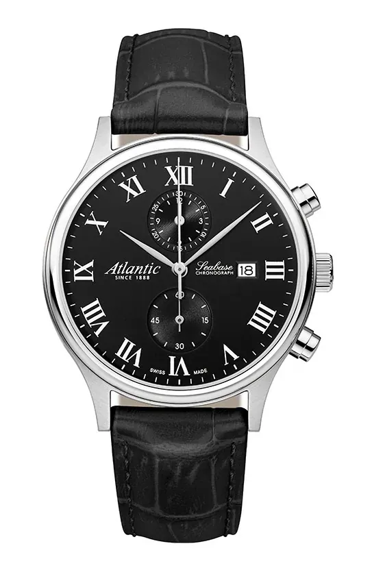 Seabase Chronograph NM | Leather/Black Roman