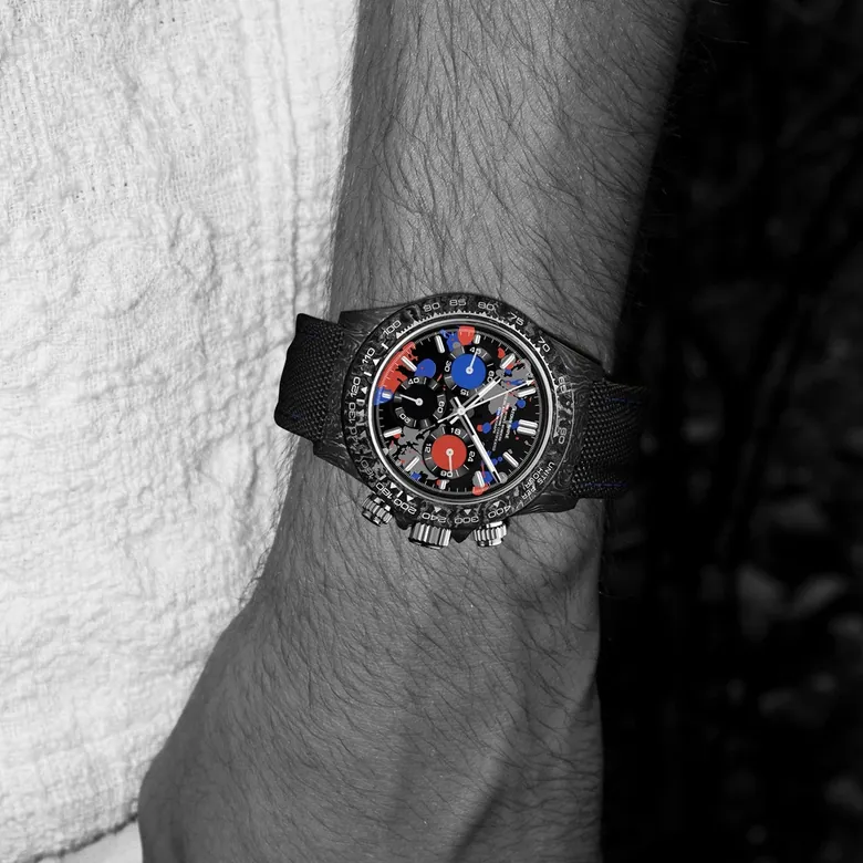 Velocirex Carbon Fiber Watch 39mm, Color Pulse