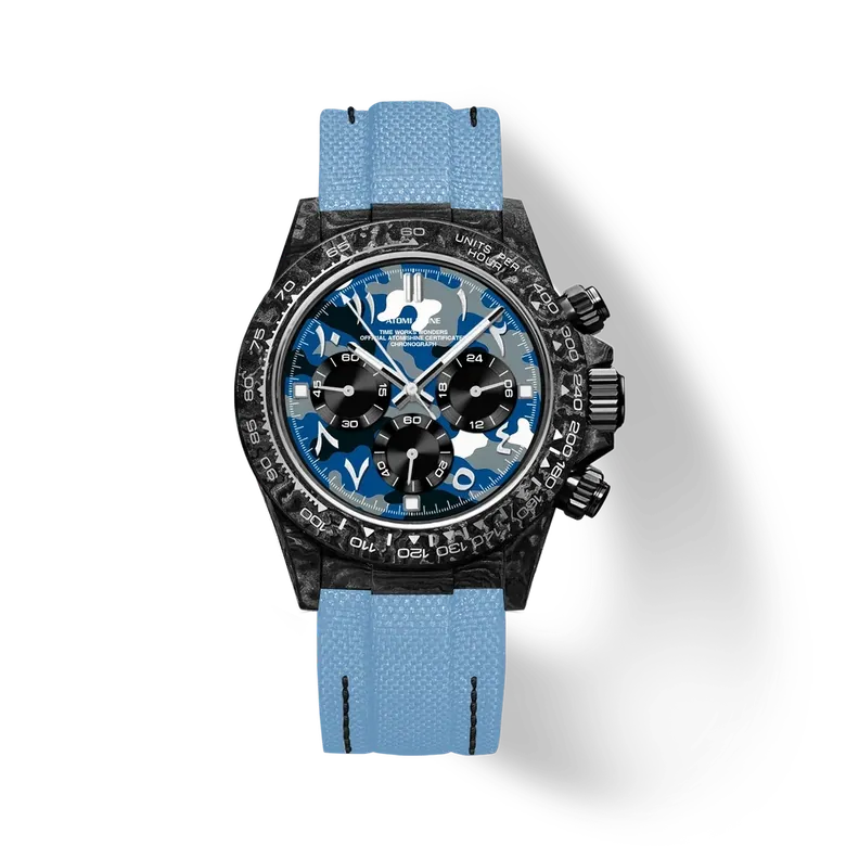 Velocirex Carbon Fiber Watch 39mm, Tactical Wave