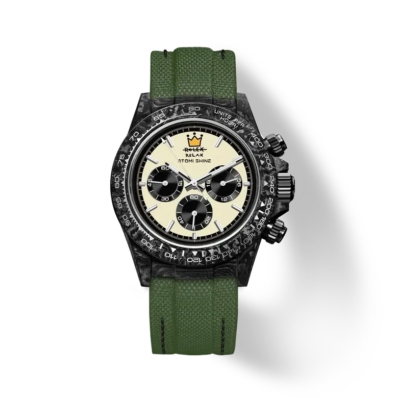 Velocirex Carbon Fiber Watch 39mm, Rebel Chrono