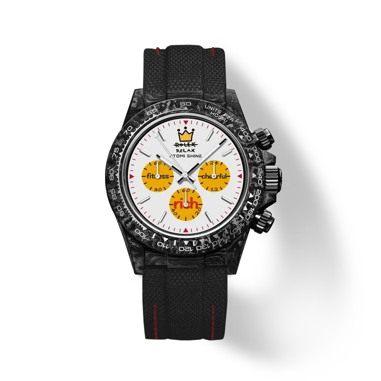 Velocirex Carbon Fiber Watch 39mm, Red Pulse
