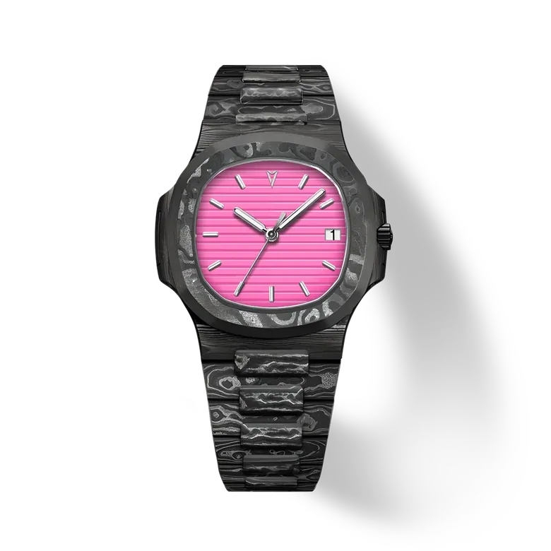 TECHNAUTIC CARBON FIBER WATCH 41mm, Pink Horizon