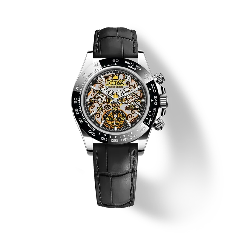 VELOCIREX CLASSIC LEATHER WATCH 39mm, Dark Ember