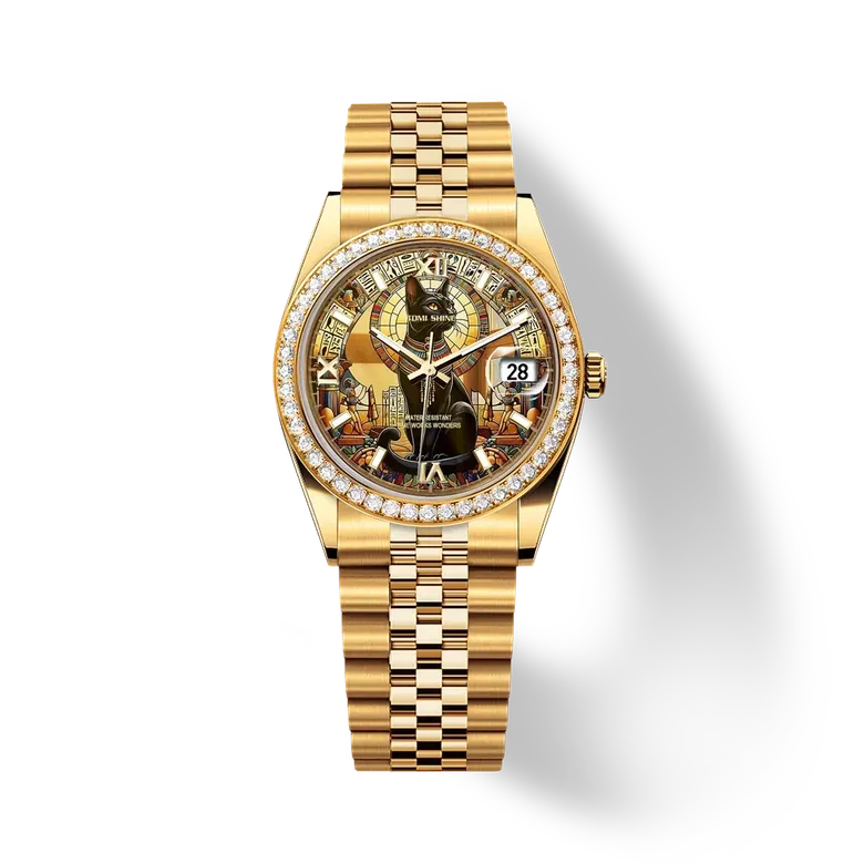 Eondate Diamond Watch 36mm, Jewel Cat, 1.3CTS