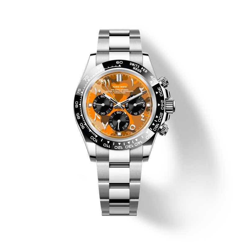 Velocirex Classic Watch 39mm, Orange Steel