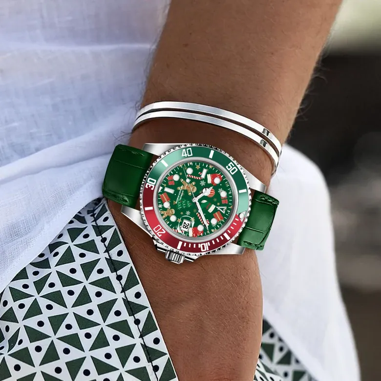 Hydrocore Classic Leather Watch Automatic, Yuletide Core