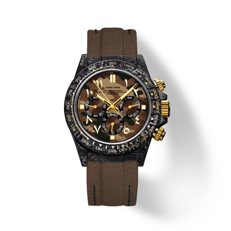 Velocirex Carbon Fiber Watch 39mm, Field Shadow