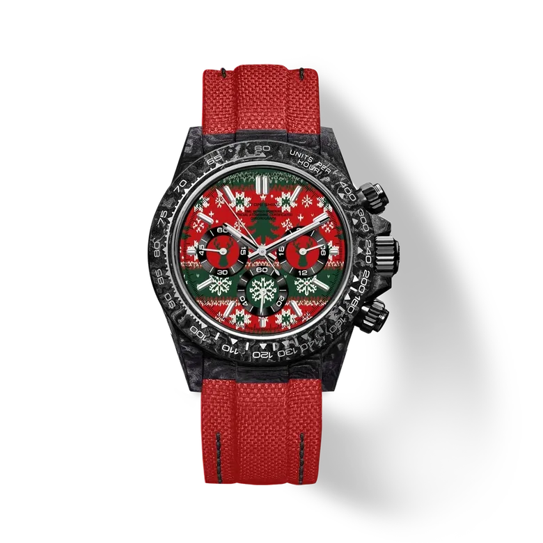 Velocirex Carbon Fiber Watch 39mm, Frost Matrix