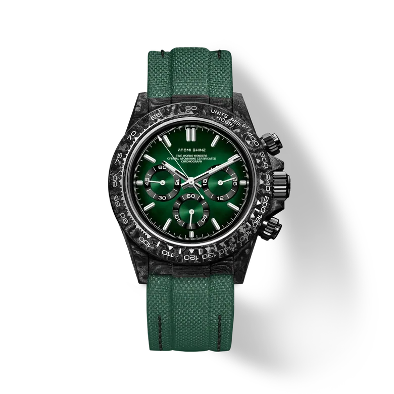 Velocirex Carbon Fiber Watch 39mm, Velocity Green