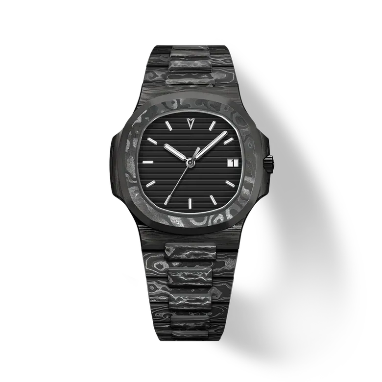 TECHNAUTIC CARBON FIBER WATCH 41mm, Carbon Wave