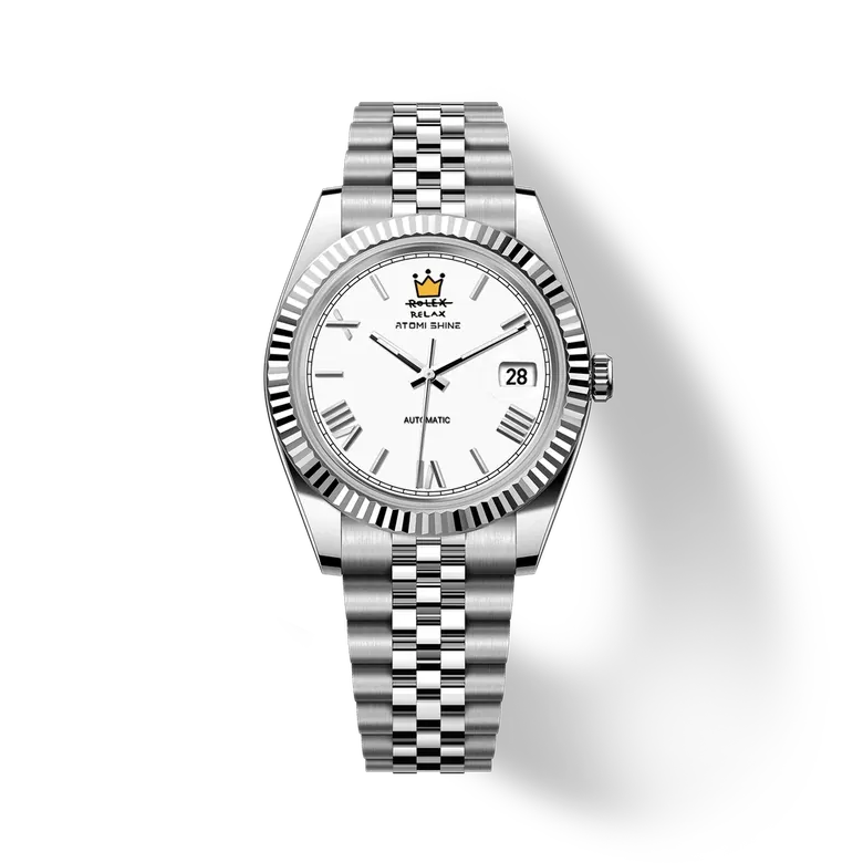 Eondate Maxi Classic Watch 40mm, Silver Crown
