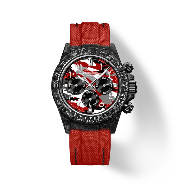 Velocirex Carbon Fiber Watch 39mm, Urban Blaze