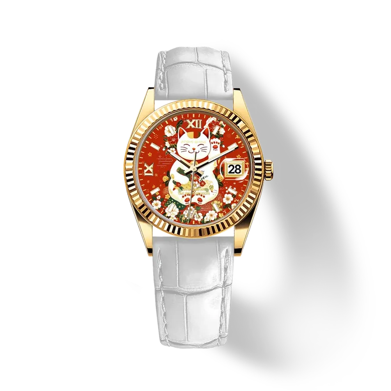 EONDATE CLASSIC LEATHER WATCH 36mm, Lucky Grace
