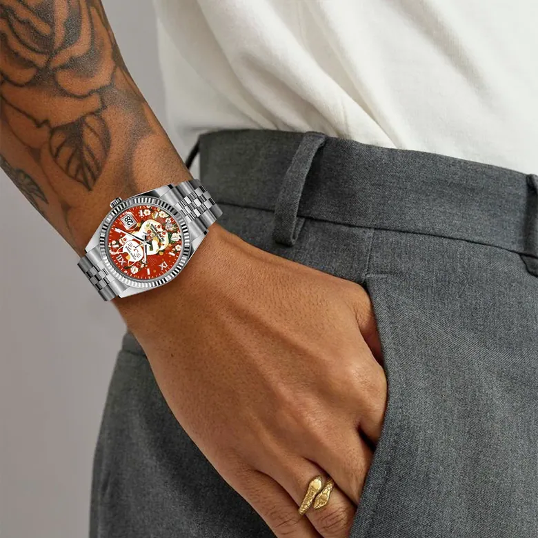 Eondate Classic Watch 36mm, Wealth Bloom