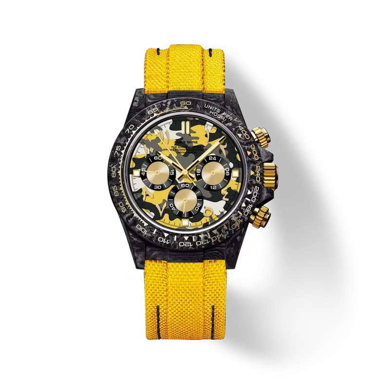 Velocirex Carbon Fiber Watch 39mm, Camo Pulse