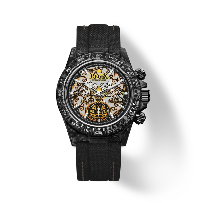 Velocirex Carbon Fiber Watch 39mm, Shadow Pumpkin