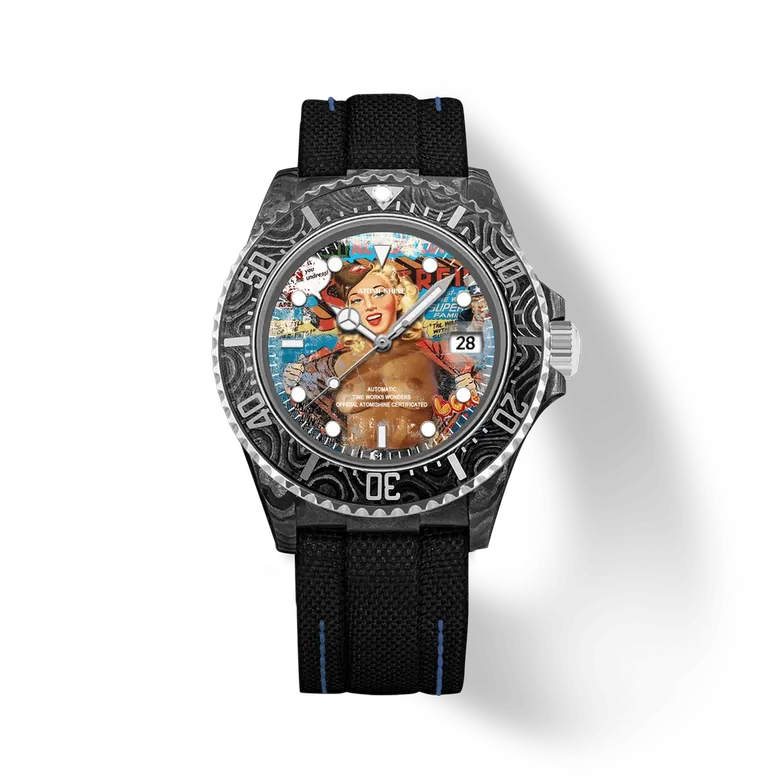 Hydrocore Carbon Fiber Watch Automatic,WarTime Noir