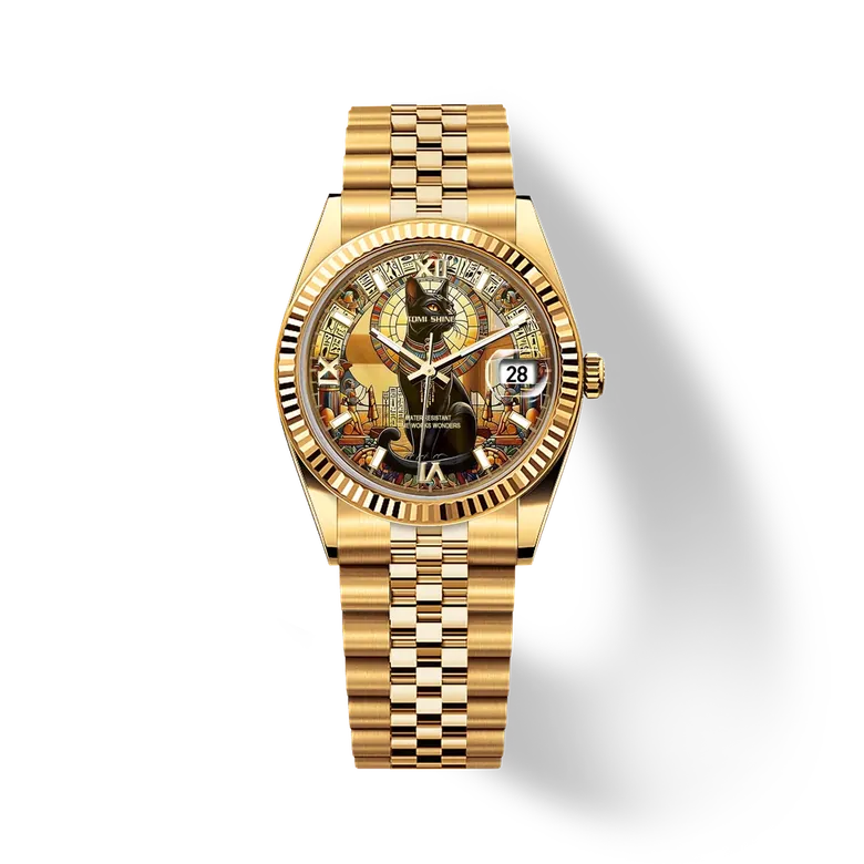 Eondate Classic Watch 36mm, Jewel Cat