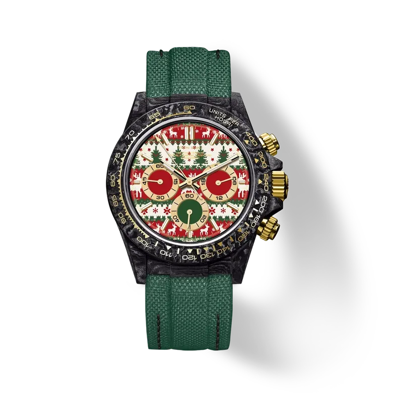 Velocirex Carbon Fiber Watch 39mm, Christmas Echo