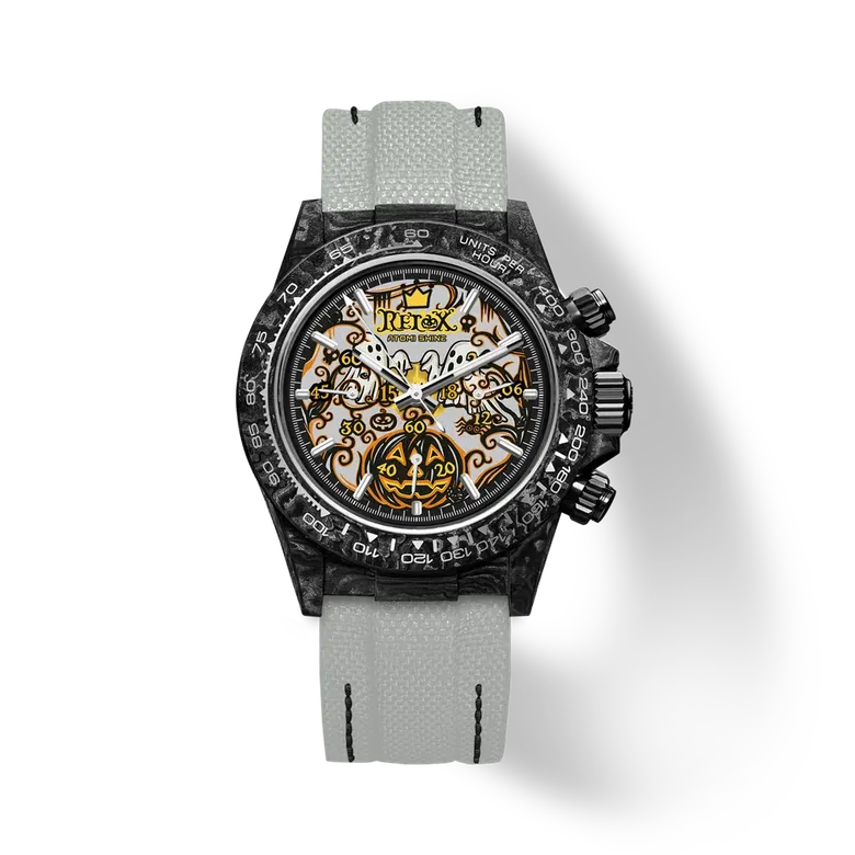 Velocirex Carbon Fiber Watch 39mm, Pumpkin Veil