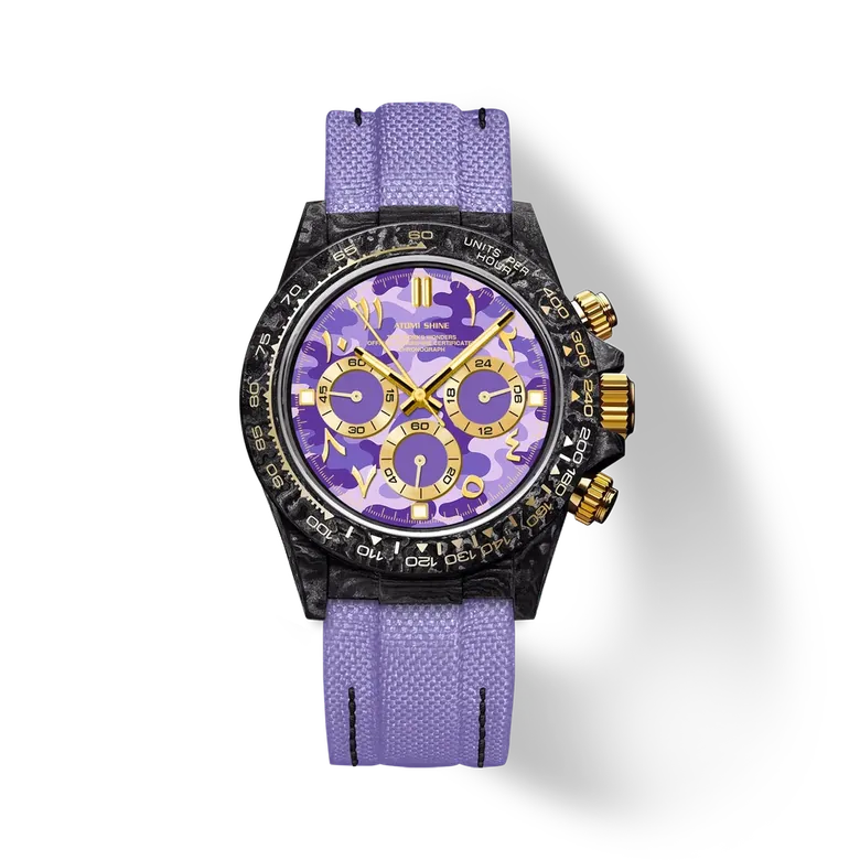 Velocirex Carbon Fiber Watch 39mm, Violet Rush