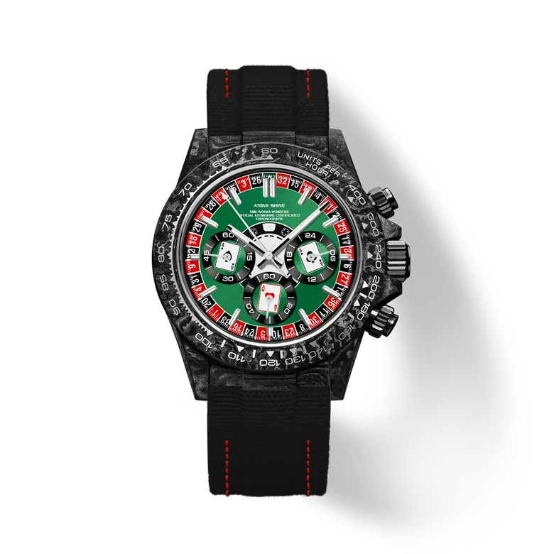 Velocirex Carbon Fiber Watch 39mm, Roulette Ace