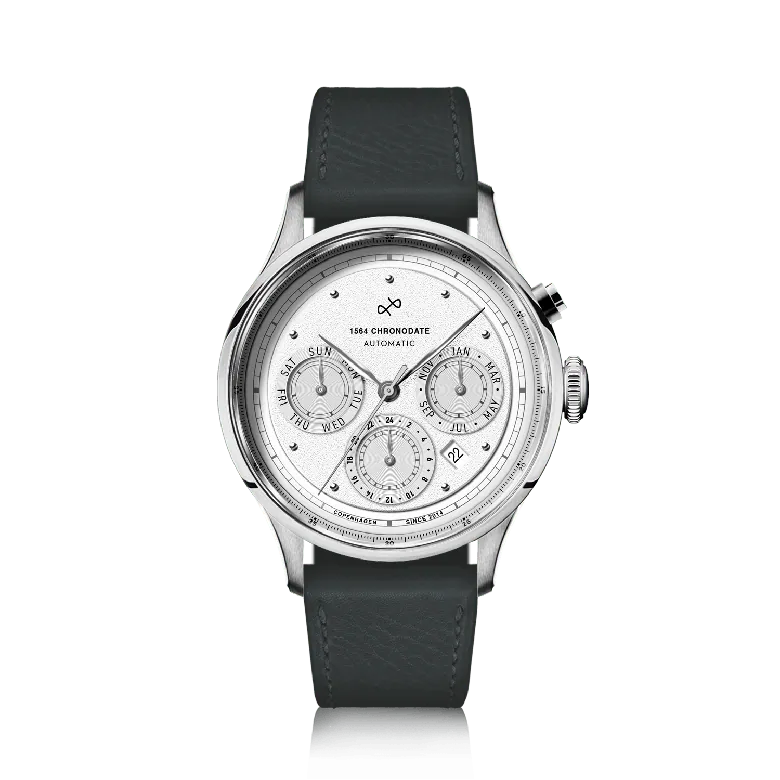 1564 Chronodate Automatic, Steel / White