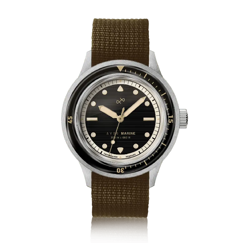 1956 Marine, Steel / Black Gilt