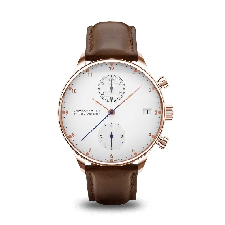 1815 Chronograph, Rose Gold / White