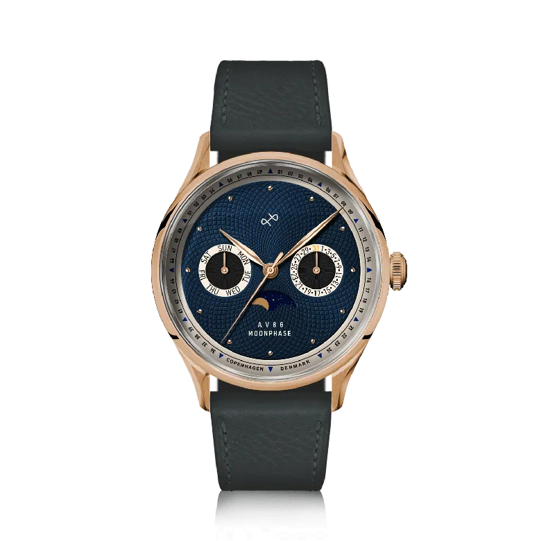 1968 Moonphase, Rose Gold / Dark Blue